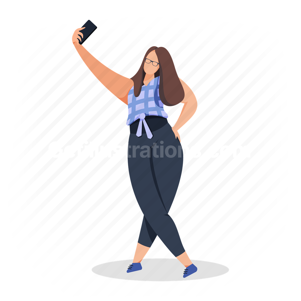 woman, selfie, smartphone, phone